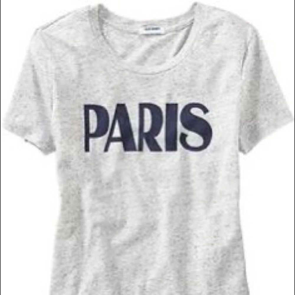 Old Navy Paris grey tee.